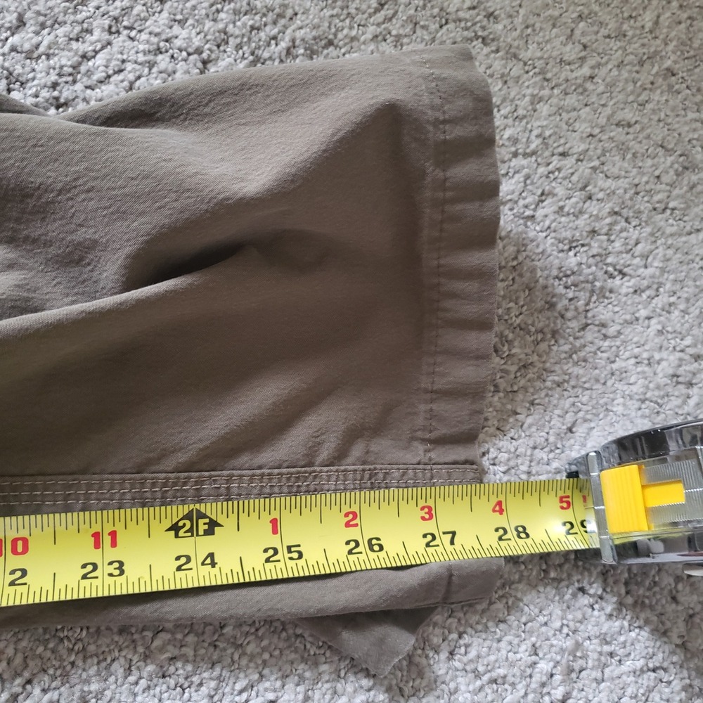 Kuhl Roll Up Convertible Cargo Pants Hiking Travel Outdoor Olive Green Size 10 - Picture 5 of 13